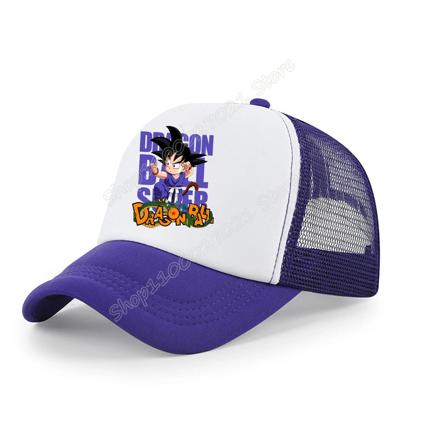 Dragon Ball Goku Peaked Cap Cartoon Pattern Baseball Caps Kawaii Anime Summer Breathable Mesh Hat Parent-child Hats Peacoat Gift