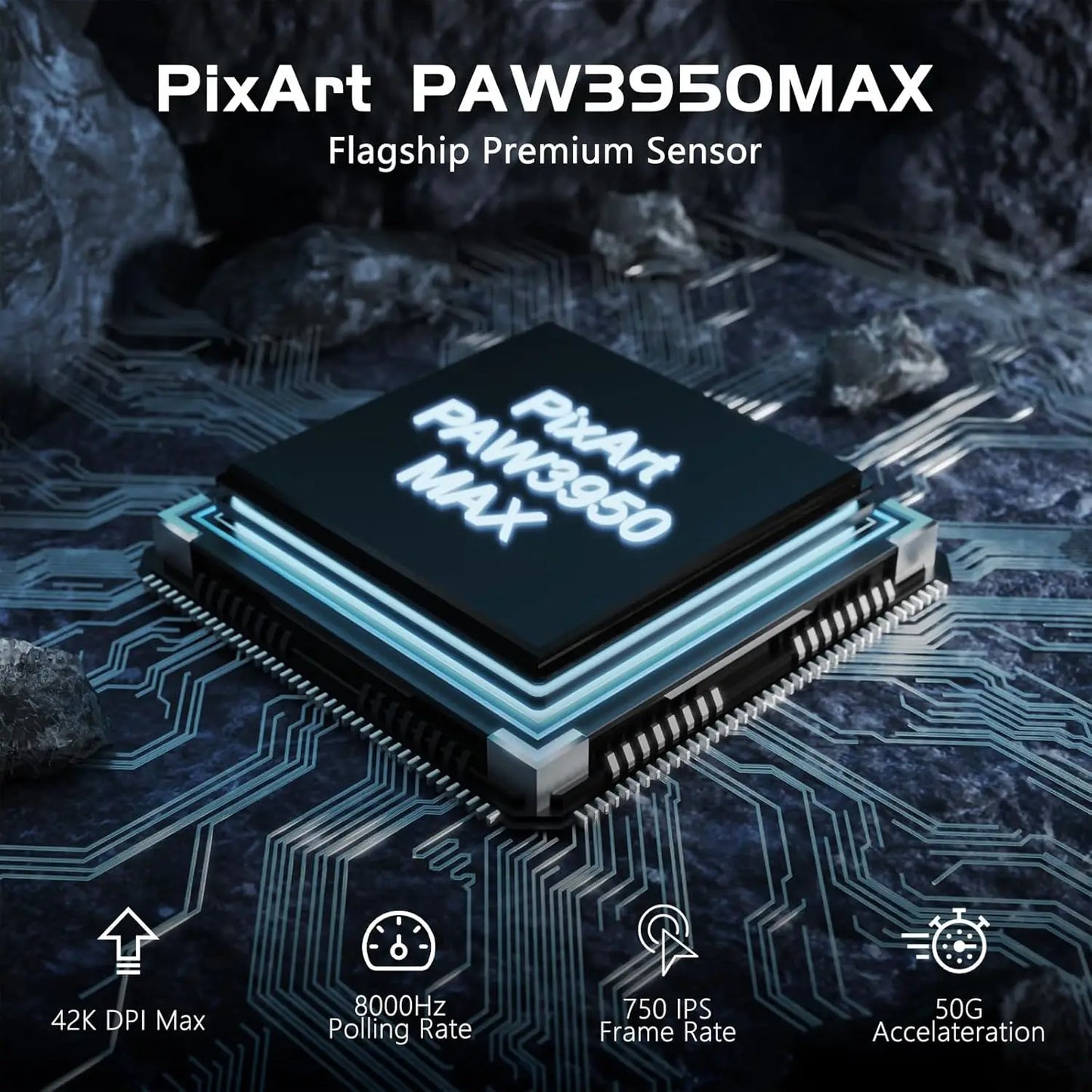 Attack Shark R6 lahka brezžična igralna miška, računalniška miška s senzorjem PAW 3950Max in Nordic 52480, frekvenca osveževanja 8KHz
