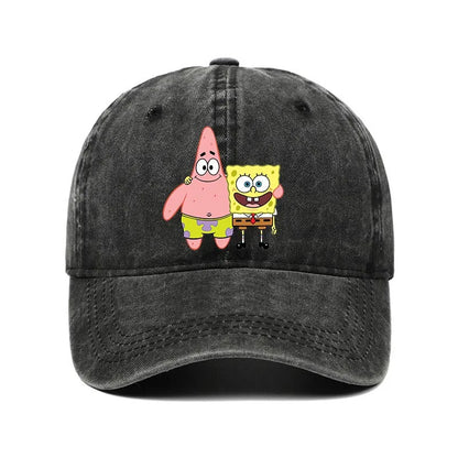 Fashion Cute SpongeBobs Baseball Cap Movie Cartoon Role Adult Men Women Sport Casual Sunshade Adjustable Anime Peaked Mesh Hat