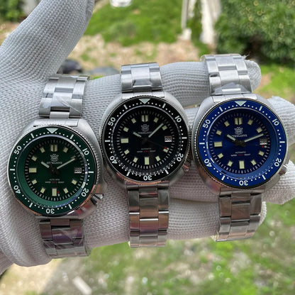 SD1970 New Arrival STEELDIVE Brand 20ATM Water Resistant Ceramic Bezel Insert Sapphire Glass NH35 Automatic Watch 6105 Turtle