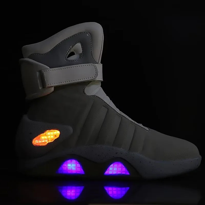 Men Remote Control Led Mag Shoes Fashion Light Up Sneakers Air Shoes Usb Recharging Shoes Back To The Future Boots 1989