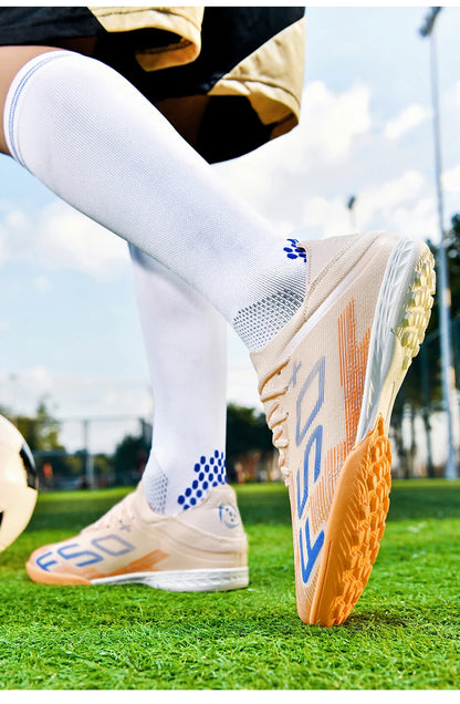 Sapatilhas de Homem Novas com Pitons para Relva, Ténis de Futebol de Alta Qualidade, Chuteiras de Futsal Antiderrapantes para Interior, Modelo Cano Alto para Exterior Mais Vendido