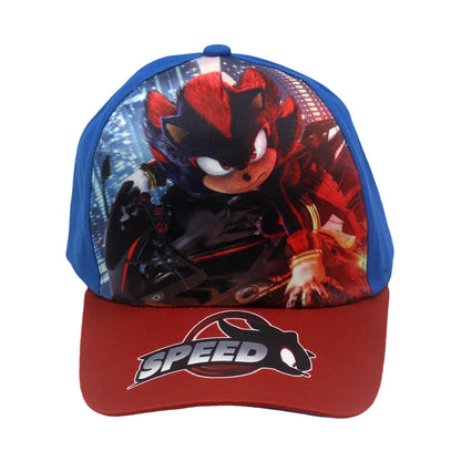Latest Adjustable 48-54cm Sonic Print Kids' Baseball Cap Anime Tails Knuckles Shadow Sun Hat Blue Hedgehog Baby Outdoor Hat Gift