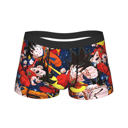 Men Dragon Ball Z Goku Vegeta DBZ Underwear  Funny Boxer Briefs Shorts Panties Homme Soft Underpants Plus Size