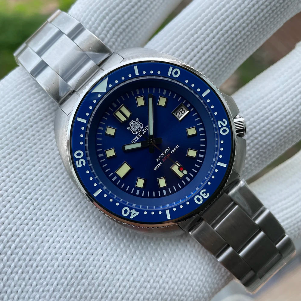 SD1970 New Arrival STEELDIVE Brand 20ATM Water Resistant Ceramic Bezel Insert Sapphire Glass NH35 Automatic Watch 6105 Turtle