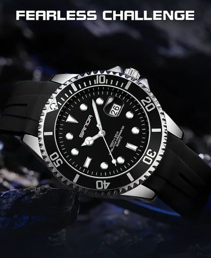 SANDA 7018 Hot Sell Men Quatrz Watch Sport Mens Watches Top Brand Luxury Waterproof Silicone Quartz Clock Men Relogio Masculino