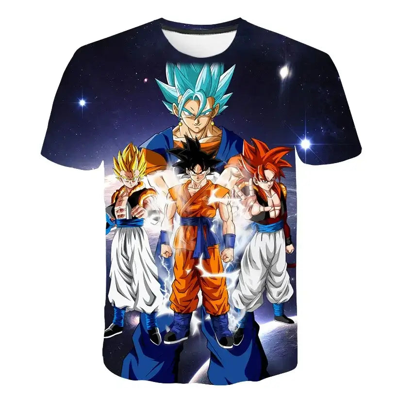 2024 New Fashion Dragon Ball 3D T-shirt Summer Short Sleeve O-Neck Goku Vegeta Men's Casual Shirt Boys' Produit gaming premium Fraquane