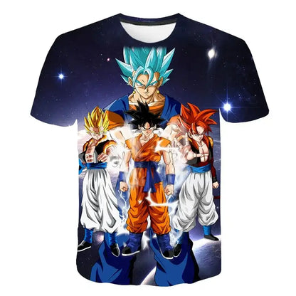 2024 New Fashion Dragon Ball 3D T-shirt Summer Short Sleeve O-Neck Goku Vegeta Men's Casual Shirt Boys' Produit gaming premium Fraquane