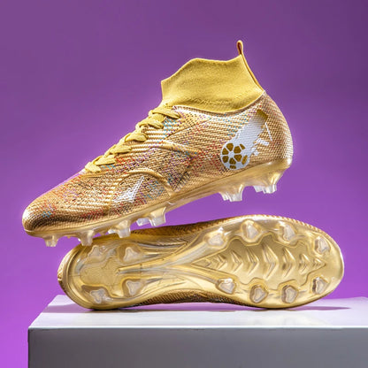 New Men Football Boots Training Soccer Shoes Breathable Grass Cleats Match Long Spikes Indoor Sneakers Ultralight Drop Shipping
