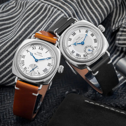 THORN T002 Watch Tribute to Classic Oyster Style Antique Pillow Shaped Watch, Retro Watch, Men's and Women's Couple Watches
