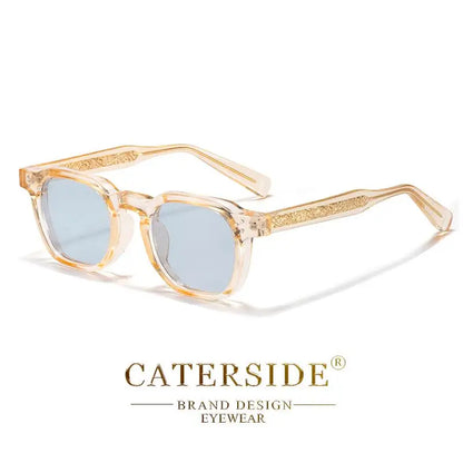 CATERSIDE Fashion Mirror Men Polarized Sunglasses Luxury Core Insert Leg Design Sun Glasses Women Party Outdoor Travel Glasses