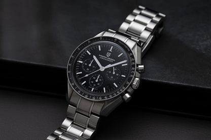 PAGANI DESIGN 2026 New Moon Watch Retro Luxury Quartz Watches For Men Stainless steel Luminous waterproof Sport Chronograph Man