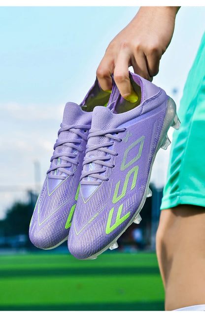 Sapatilhas de Homem Novas com Pitons para Relva, Ténis de Futebol de Alta Qualidade, Chuteiras de Futsal Antiderrapantes para Interior, Modelo Cano Alto para Exterior Mais Vendido