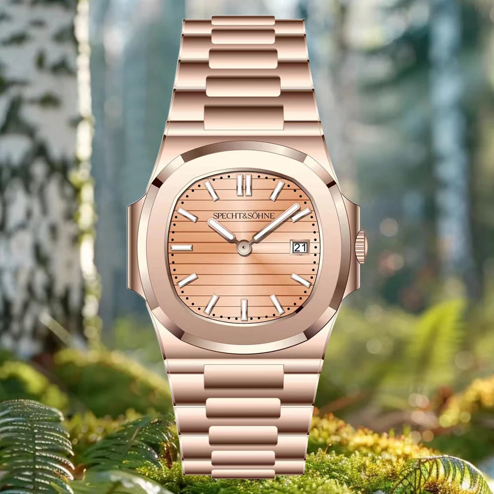 2026 New Specht & Söhne Luxury 40MM Quartz Watch For Men Super Slim Steel Sapphire Crystal 50M Waterproof 5711 Classic Watch