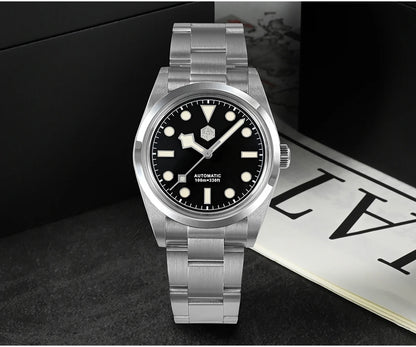 San Martin Men Luxury Watch 36mm BB36 Snowflake Hands Explore Series Sports Watches PT5000 Automatic Mechanical 10Bar BGW-9 Lume