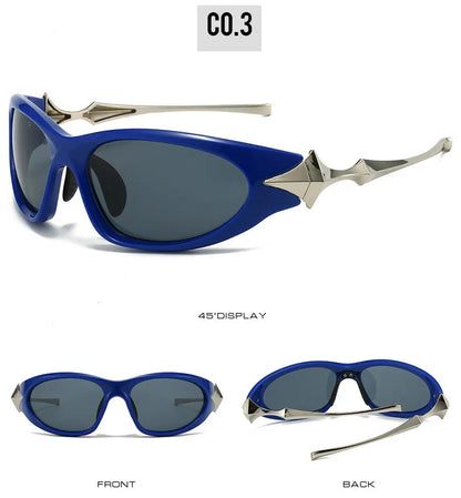 Steampunk Y2k Sport Sunglasses Women 2026 Luxury Men Sun glasses For Female 2000's Futuristic Goggles Eyewear Accessories Lenses