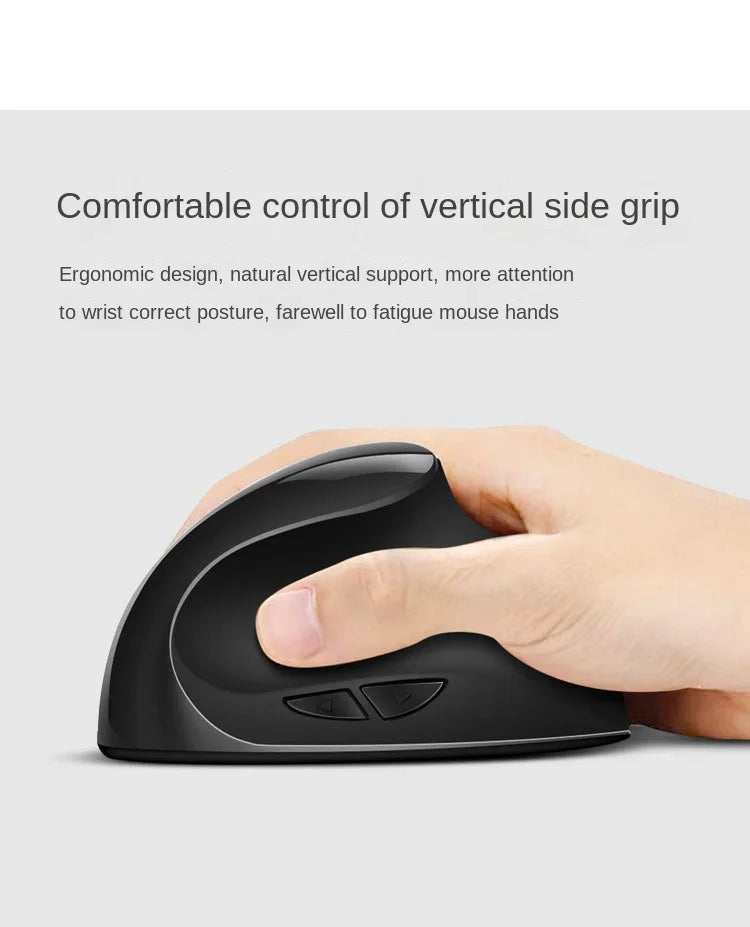 BTS-908 Hot Selling Rechargeable Vertical Mice Ergonomic Wireless Mouse 2.4G USB Receiver 1600 Adjustable DPI 6 Buttons Mouse