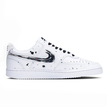 Po meri izdelani športni copati Nike Court Vision 1 Low v kitajskem slogu z ink wash in splatter vzorcem, odporni na obrabo, moški copati za rolkanje