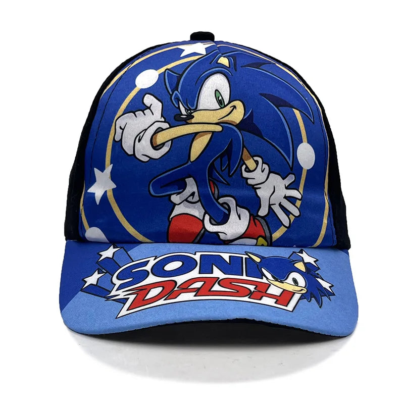 50-54cm Children's Sonic Cartoon Baseball Cap Anime Hedgehog ShadowTails Knuckles Character Sun Protection Cap Accessory Gifts