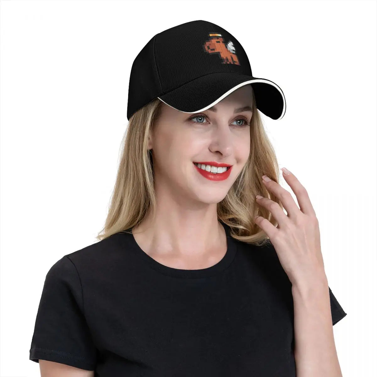 Smol Pixel Capybara - Angel Baseball Cap beach hat Golf Hat luxury woman cap New Hat Girl Men's