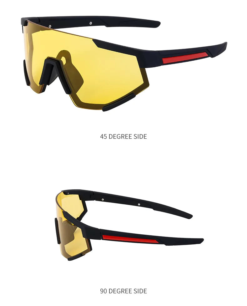 Sports Once-piece Shield Sunglasses Women Men 2026 Luxury Brand Designer Outdoor Cycling Steampunk Sun Glasses For Male Eyewear