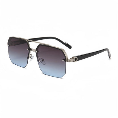 2026New Man Woman Sun Glasses Fashion Versatile UV400 Sunglasses High Quality Half-Frame Shades Unisex Double Beam Design Sunnie