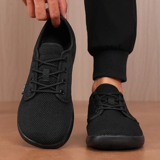 Summer Breathable Women's Flat Shoes Lightweight Mesh Comfortable Walking Shoes Men's Wide Foot Soft Sole Casual Wear Barefoot