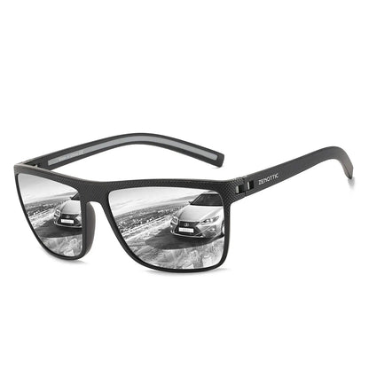 ZENOTTIC Polarized Sunglasses for Men Shades Lightweight TR90 Frame UV400 Protection Square Outdoor Trave Driving Sun Glasses