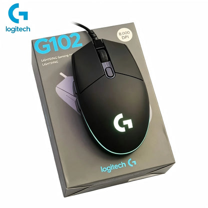 Logitech G102 laidinė žaidimų pelė, 8000 DPI, optinis efektas, e. sporto G102 USB laidinė pelė su PC