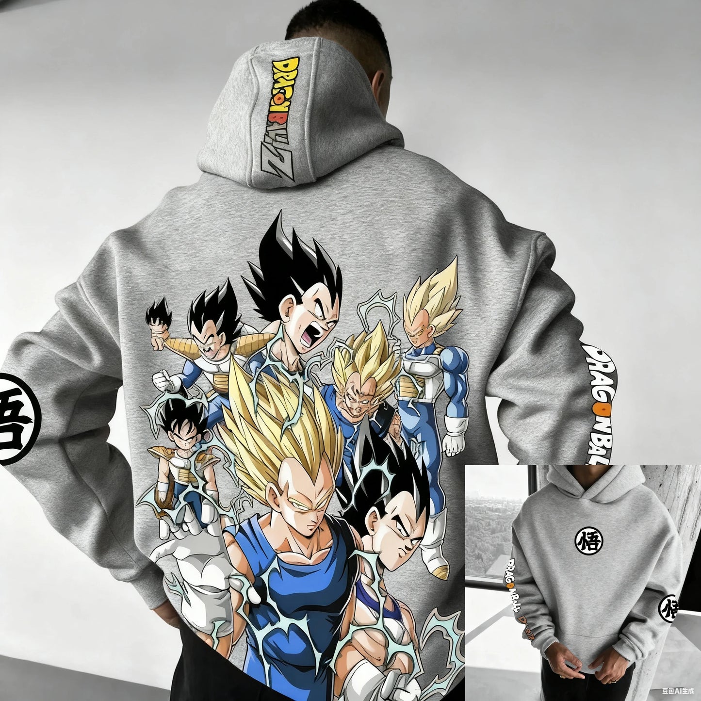 Dragon Ball Z Anime Hoodie Men Women Cotton Streetwear Casual Pullover Sweatshirt Cartoon Print Goku Vegeta Jacket Spring Autumn