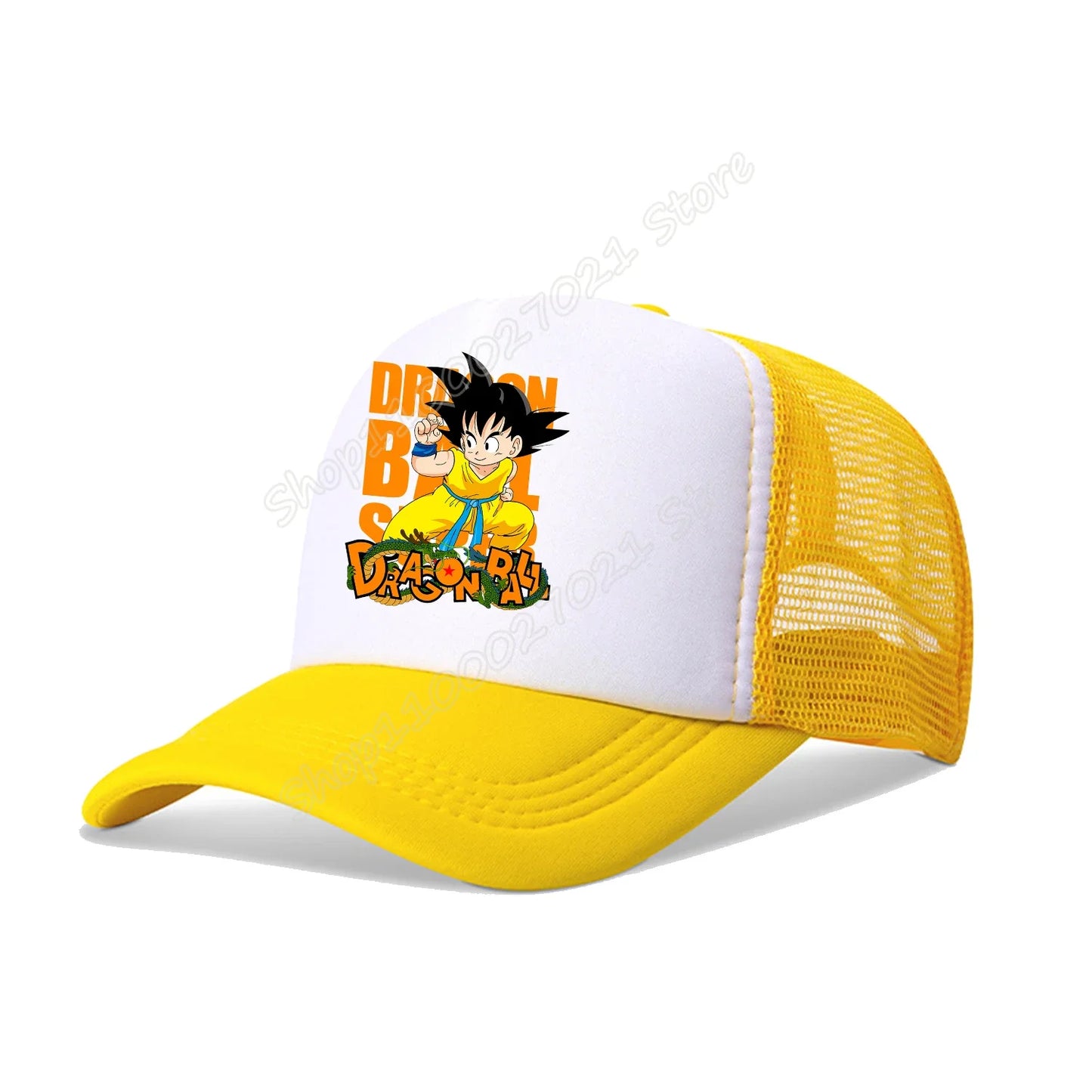 Dragon Ball Goku Peaked Cap Cartoon Pattern Baseball Caps Kawaii Anime Summer Breathable Mesh Hat Parent-child Hats Peacoat Gift