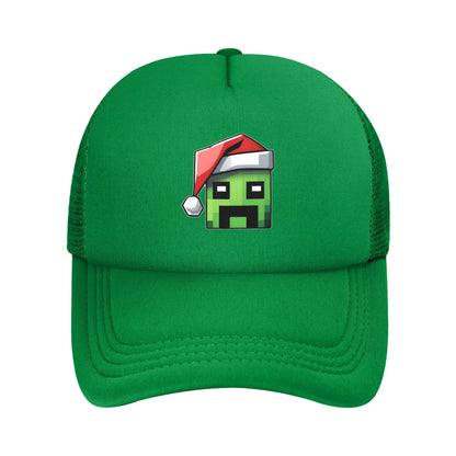 Vuxen Creepers stor urtavla videospel-trucker-keps nätbaseballkeps polyesterhatt solhatt justerbar racingkeps sommar