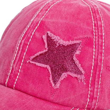 Retro Y2K Star Washed Denim Hole star Baseball cap Snapback Hats Autumn Summer fishing Hat Men Women Caps Casquette hats Gorras