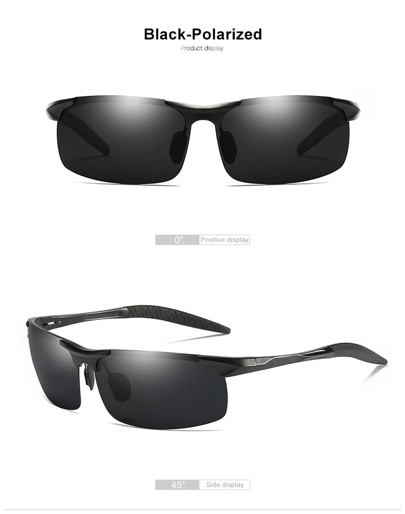 CLLOIO Brand Men's Polarized Sunglasses Aluminum Frame UV400 Anti-Glare Sun Glasses Male Driving Glasses Rimless Oculos De Sol
