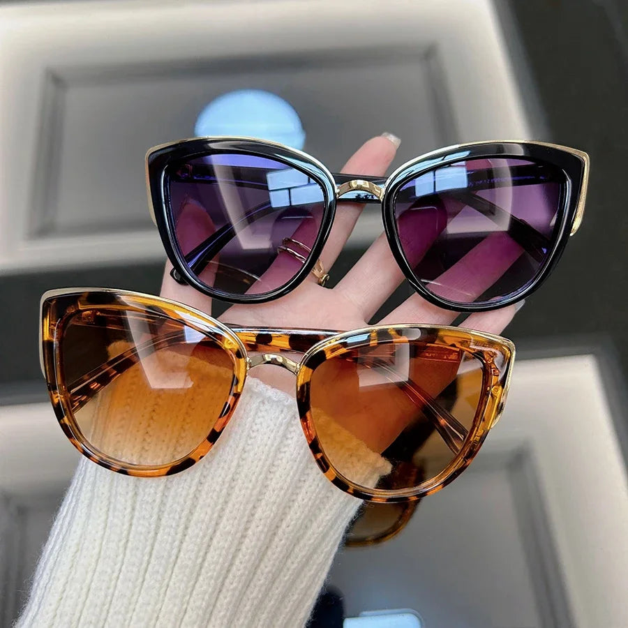 Vintage Cat Eye Sunglasses Women Men Fashion Retro Sun Glasses Female Male Designer Shades Mirror Outdoor Punk Oculos De Sol