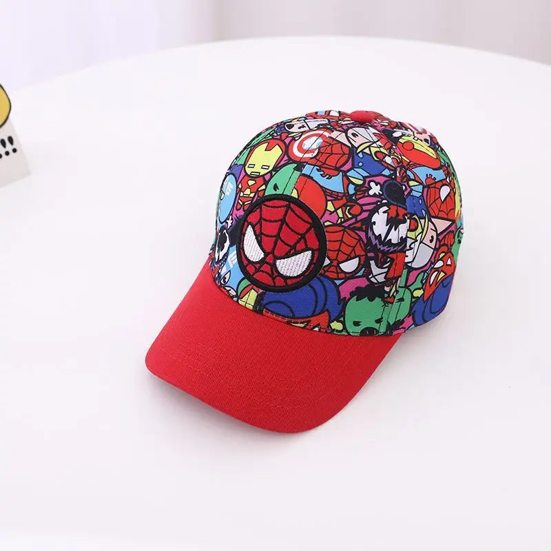 Anime Merchandise Spider-Man, Iron Man, Hulk, Captain America Cartoon Duckbill Hat Creative Fashion Baseball Cap Boys' Sun Hat