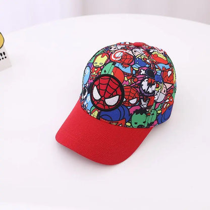 Anime Merchandise Spider-Man, Iron Man, Hulk, Captain America Cartoon Duckbill Hat Creative Fashion Baseball Cap Boys' Sun Hat