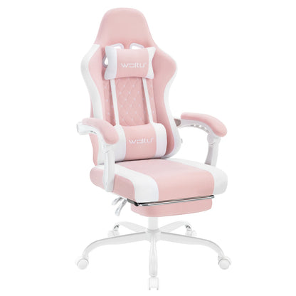 WOLTU sukamoji kompiuterio kėdė su masažo funkcija, ergonominė biuro kėdė su pagalvėle ir pakoju, reguliuojamo aukščio gaming kėdė