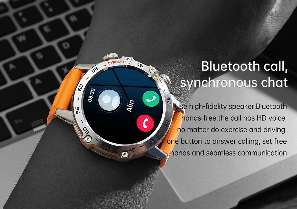 MEVADEN Steel 1.39 inch Men Luxury Smart Watch Bluetooth Call Sport Fitness Tracker Health Monitor Smartwatch for Male MD52
