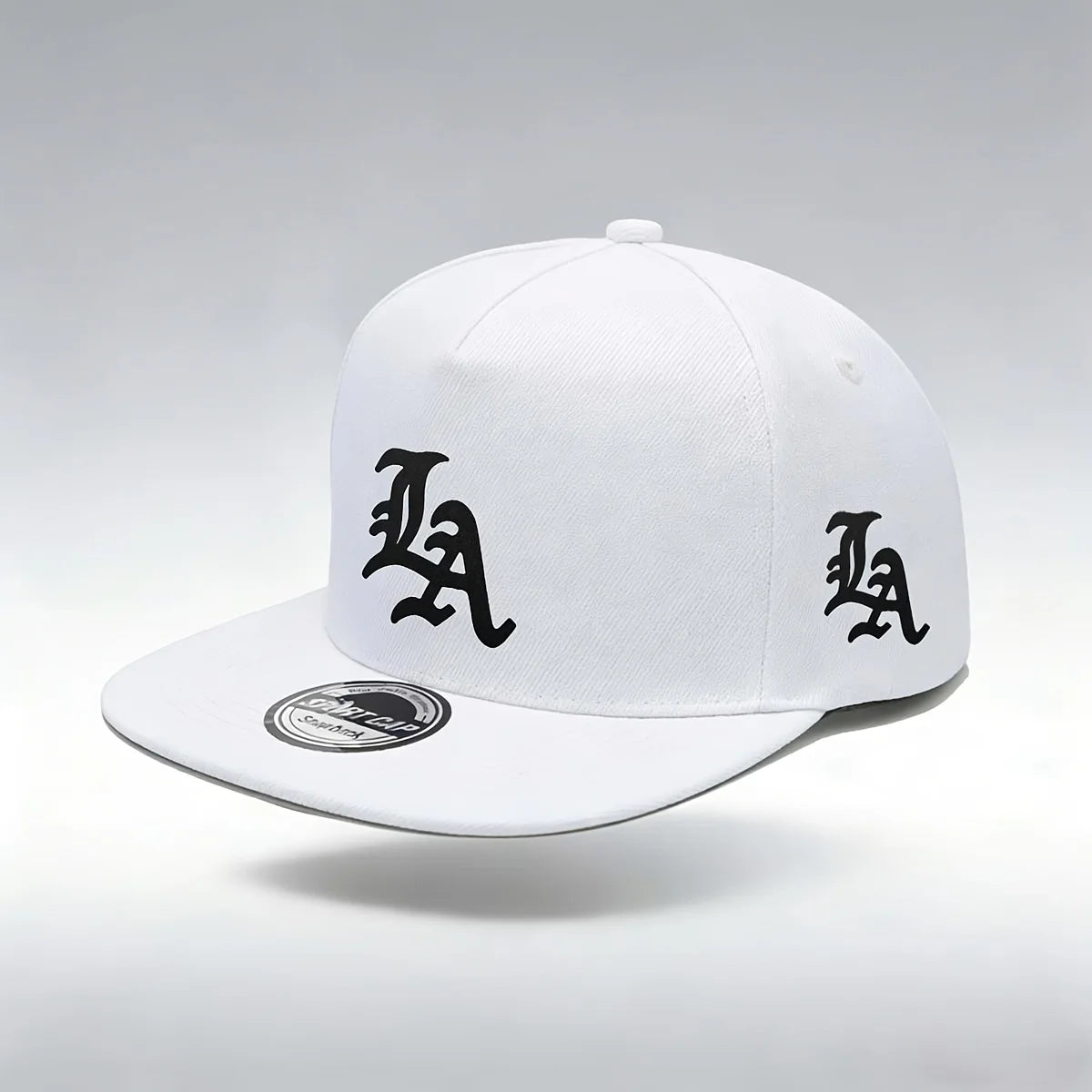 1pc "LA" Letters Print Snapback Cap-Adjustable,Funky Street Hip-Hop Style,Breathable Baseball Hat with Flat Brim for Men & Women