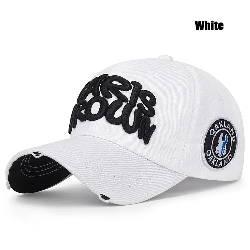 Mode, friluftsliv, sport, basebollkeps, unisex för män och kvinnor, universell bokstavsbroderi, justerbar snapback-keps