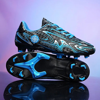 Chaussures de football pour hommes, chaussures de terrain professionnelles, crampons FG/TF pour entraînement sur gazon, chaussures de futsal, baskets de football antidérapantes, chaussures à crampons pour cheville, pointur