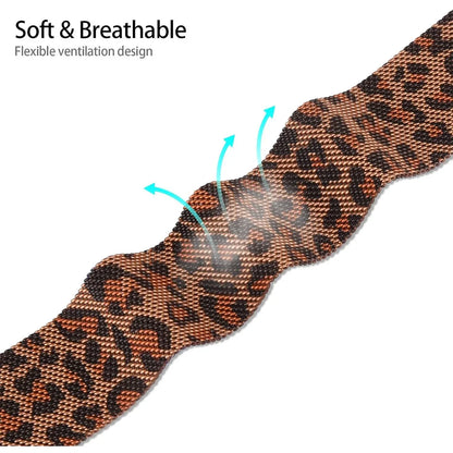 Ultra-thin Fashion Women's Watches Luxury Leopard Pattern Mesh Band Ladies Quartz Wristwatches Minimalist Female Clock Reloj