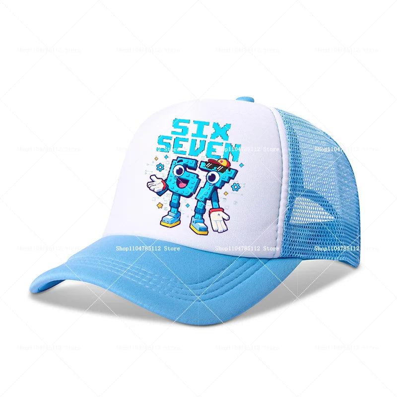 Steal A Brainrot Baseball Cap 67 Six Seven Cartoon Anime A-Z Letter Hat Boys Girls Adjustable Sport Fashion Adult Headwear Gift