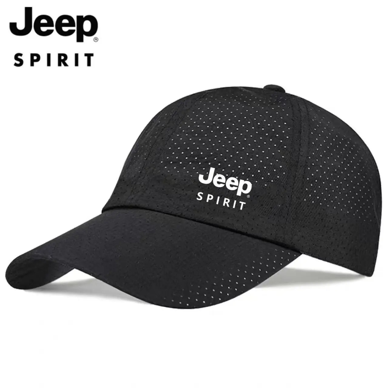 JEEP Spirit Quick drying Sports Hat Men's and Women's Duck billed Hat Spring/Summer Baseball Hat Breathable Sunscreen Hat