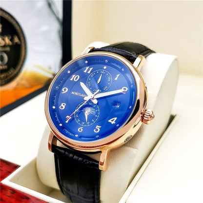 High-End Luxury Men's Mechanical Watch, Fully Automatic Skeleton Design, Fashionable Business Casual Niche Versatile Stylish Trendy Men's Wristwatch, Best-Selling Watch, Top Choice for Men's Gifts, Brand Name Watch, Preferred
