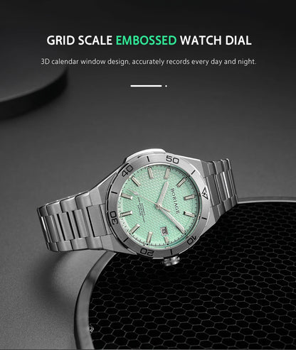 BORIAGE Fully automatic mechanical men's watch BGW9 luminous watch MIYOTA9015 movement 316 stainless steel 200m Water Resistance
