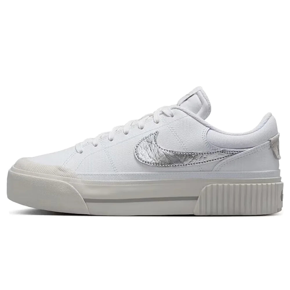 Nike Court Legacy Lit Leather Comfort Slip-Resistant Cushioning Durable Low-Top Tennis Shoe Women's DM7590-100