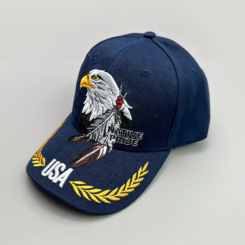 Ear of wheat Eagle Embroidery Baseball Hats New Men Women Fashion Breathable Sunshade Snapback Hardtop Caps Versatile Street ins