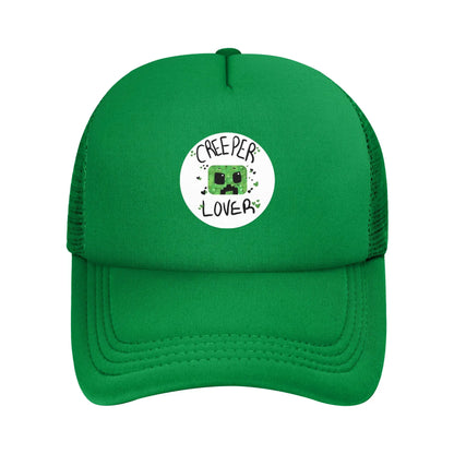 Unisex Creepers mob sticker Trucker Cap Mesh Baseball Cap Snapback Caps Hats Sun Hats Breathable Golf Hats Summer